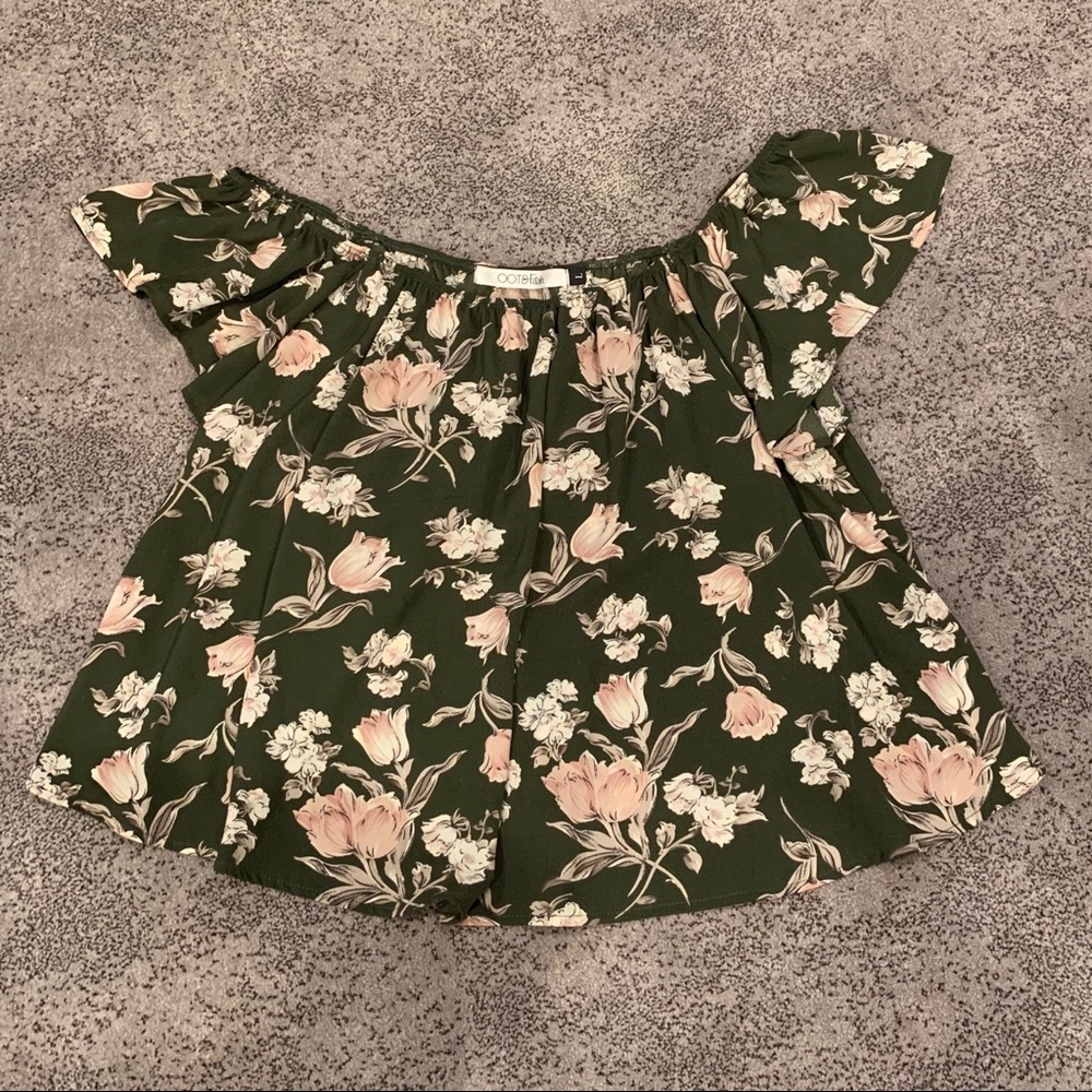 OOTD Fash | Off-the-shoulder Floral Top